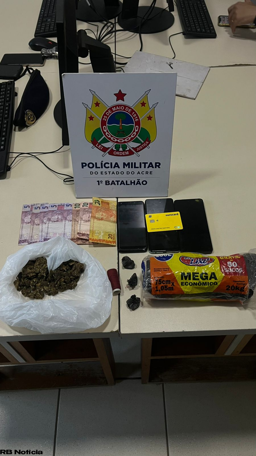 Polícia Militar prende homem por tráfico de drogas no bairro Base, em Rio Branco