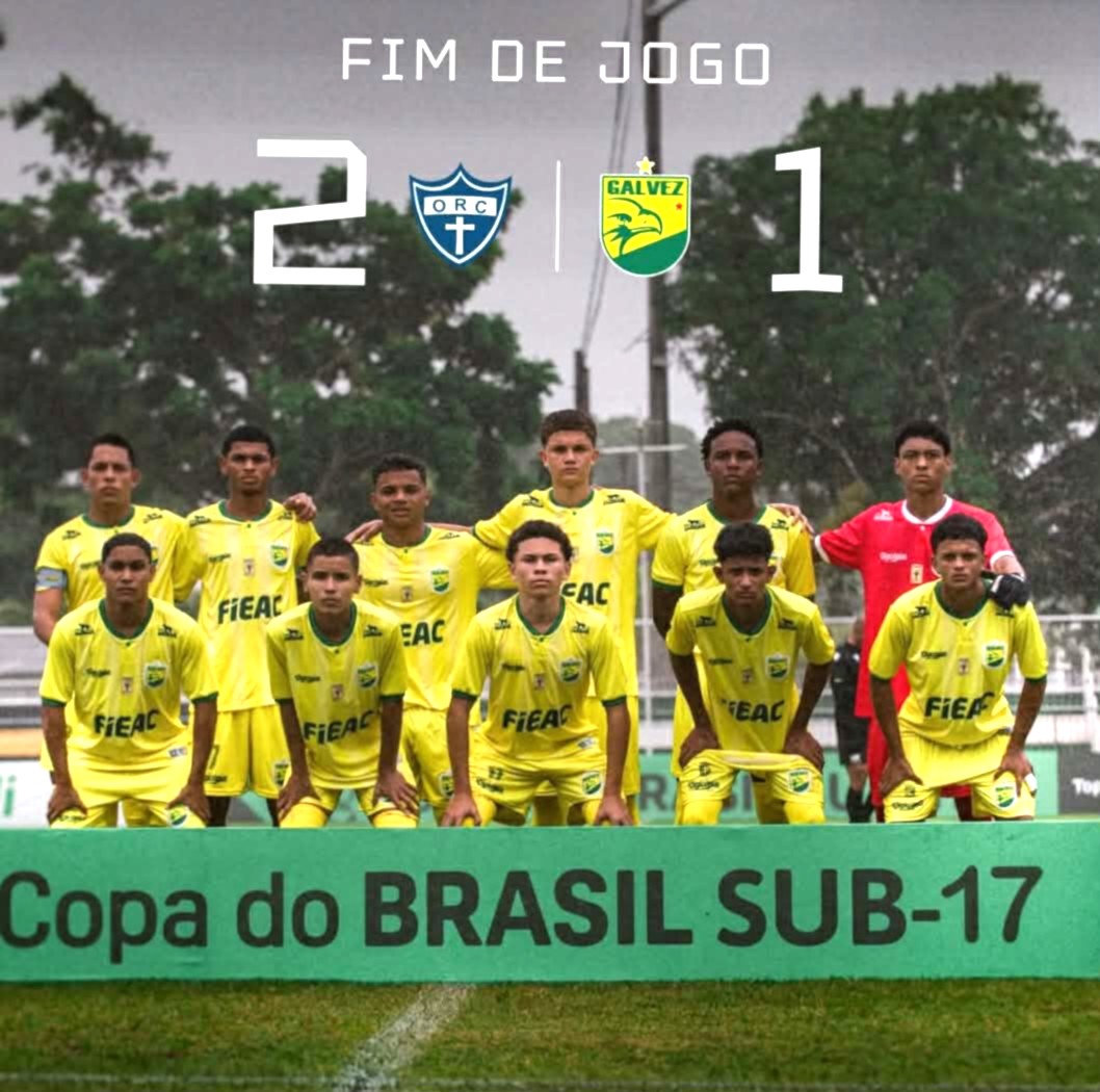 Copa BR Sub-17: Galvez é eliminado pelo Oratório-AP: 2 a 1