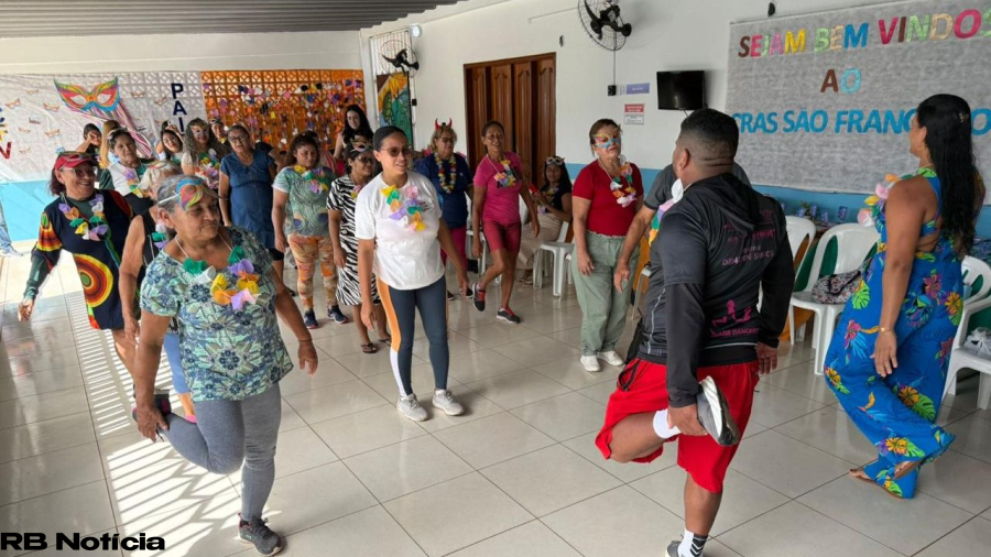 Folia e Bem-Estar: Idosos do CRAS São Francisco celebram carnaval com atividades lúdicas e físicas
