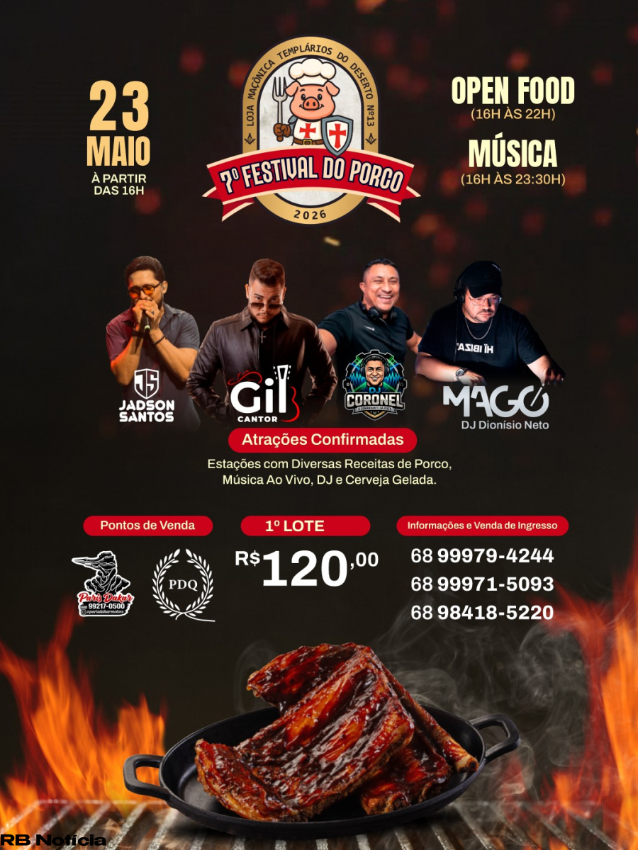 Festival do Porco da Maçonaria chega à 7ª edição com música, gastronomia e grande expectativa de público