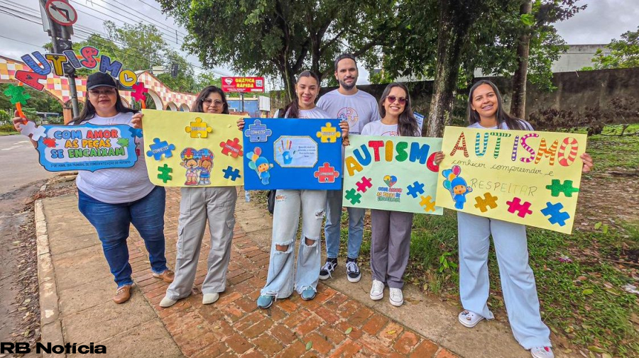 Prefeitura de Rio Branco realiza pit stop de conscientização sobre o autismo e abre programação no Mundo Azul