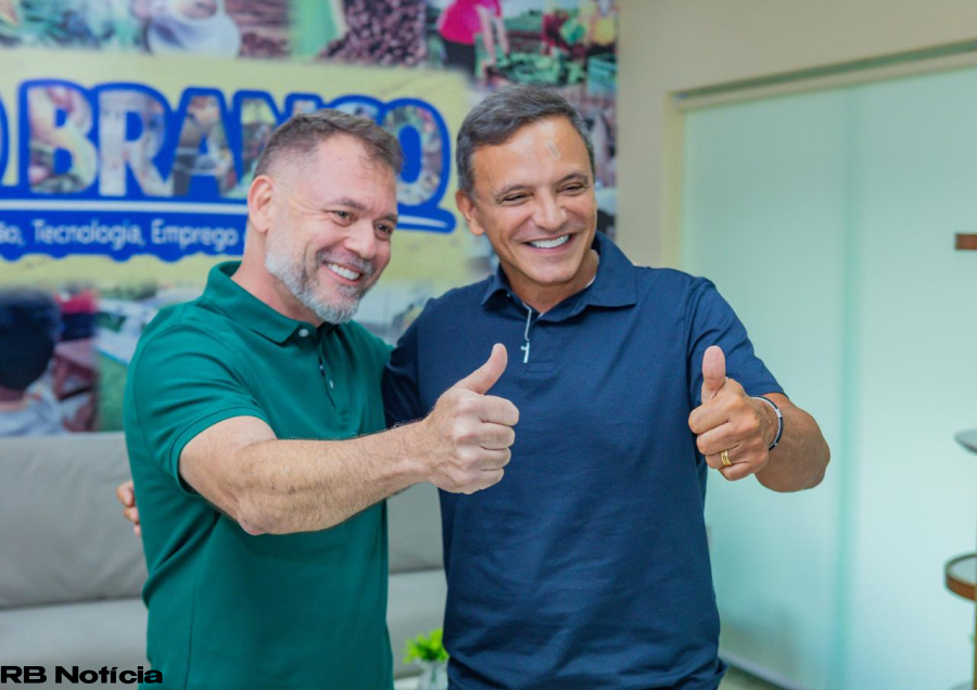 Prefeito de Rio Branco recebe senador em agenda institucional na capital