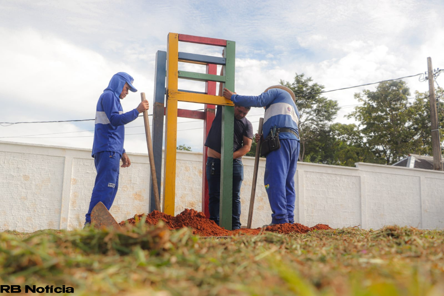 Prefeitura inicia revitalização de parquinho no Educandário Santa Margarida