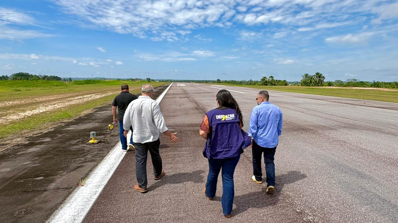 Governo do Acre acompanha visita técnica para futura concessão do Aeródromo de Tarauacá