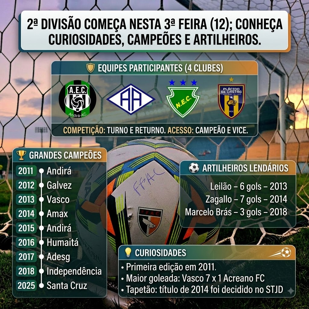 2ª Divisão começa nesta terça-feira (12); conheça curiosidades, campeões e artilheiros