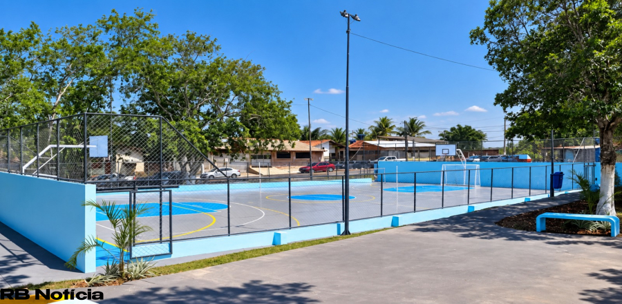Prefeito de Rio Branco entrega nova quadra poliesportiva e praça revitalizada no Residencial Santa Cruz