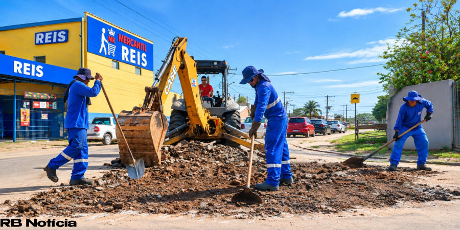 Prefeitura de Rio Branco intensifica operação tapa-buracos no Montanhês e amplia recuperação de vias da capital