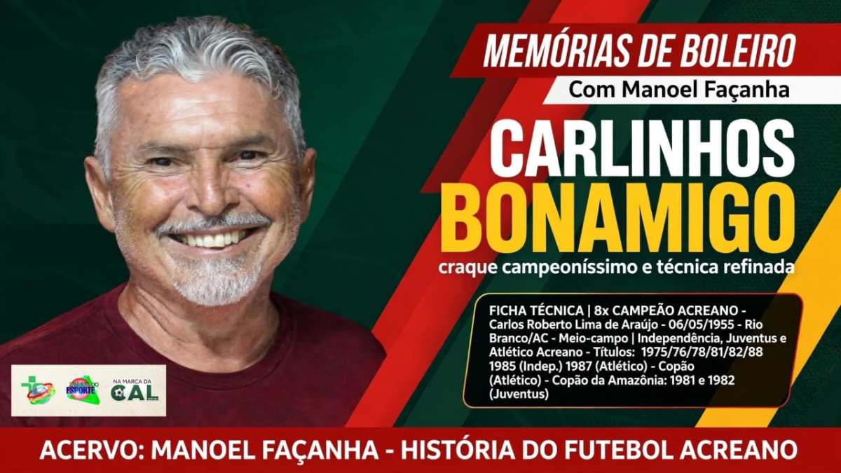 Memórias de Boleiro traz a história do craque Carlinhos Bonamigo
