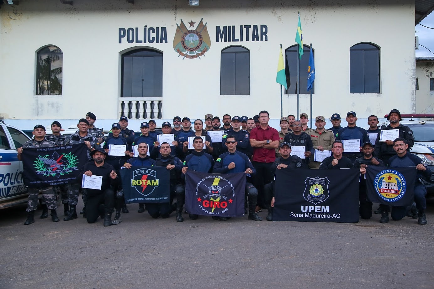 Segurança encerra 21ª edição do Curso Operacional Integrado em Sena Madureira com 240 veículos abordados
