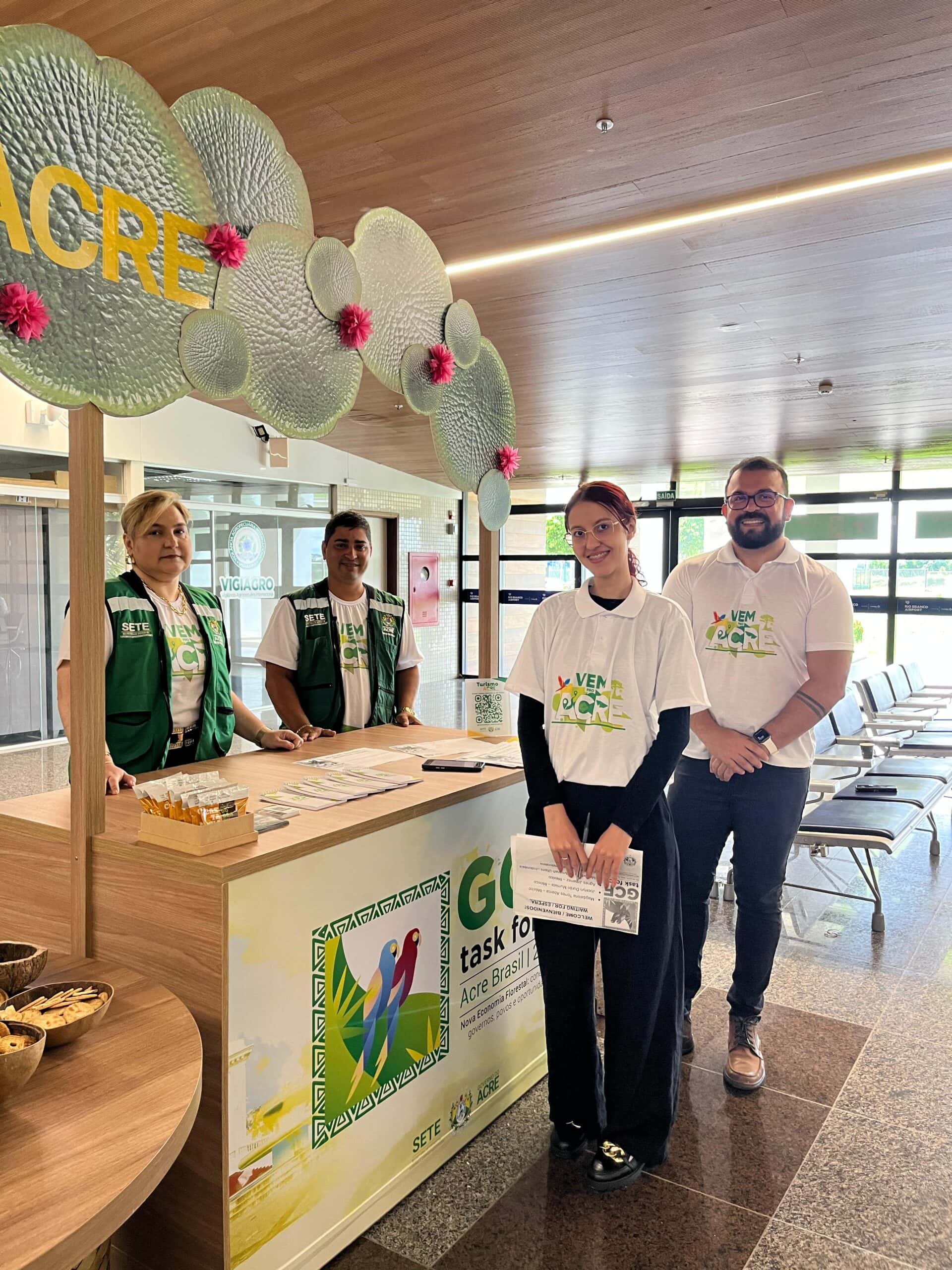 Participantes do GCF Task Force desembarcam em Rio Branco e são recebidos pelo Turismo do Estado